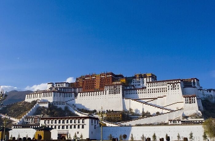 Potala Palace in Lhasa, Tibet - Front View