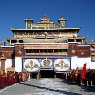 The main entrance of Samye Monastery in Tibet