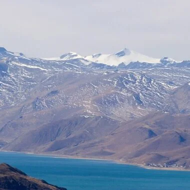 tibet mountain and river