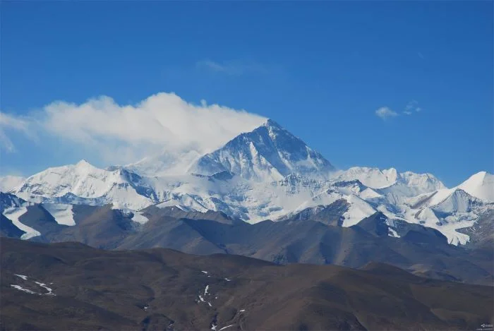 Clouds Flag of Mt. Everest in Tibet