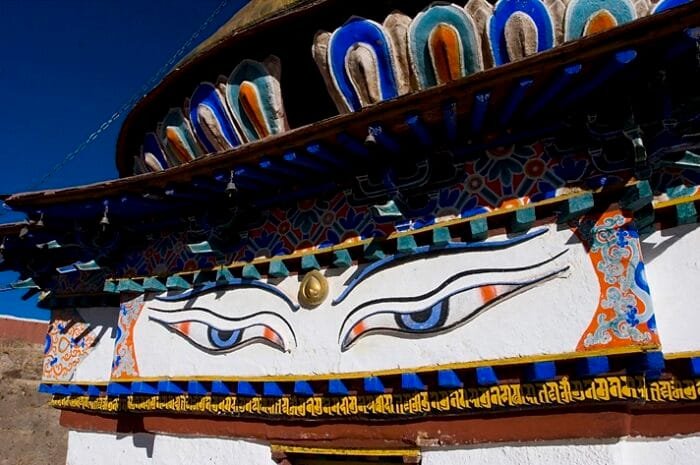 Unique mural of Kumbum Stupa at Pelkhor Monastery in Tibet