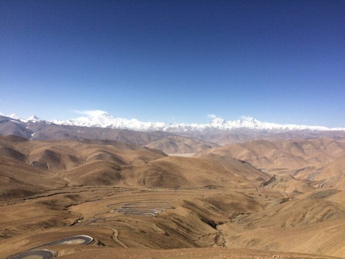 Himalayan Range and Mt. Everest in Tibet