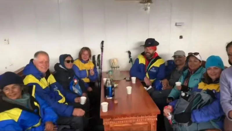 Our clients are taking rest on Kailash Kora, Tibet