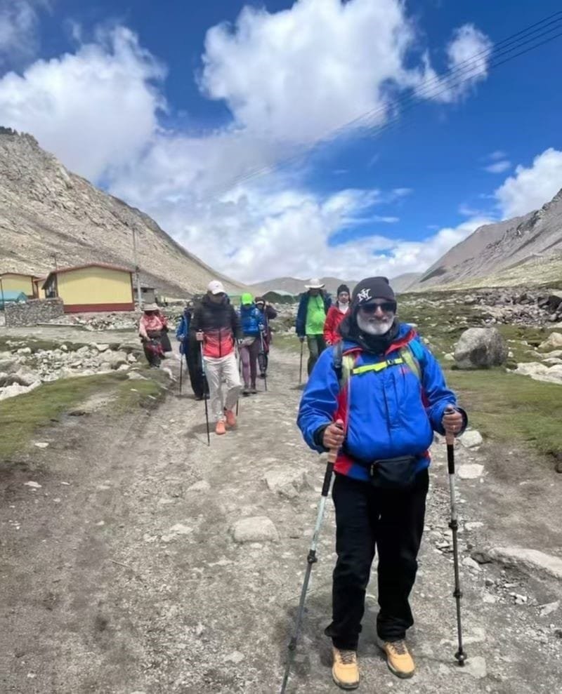 Foriegn tourists trekking at Mount Kailash, Tibet