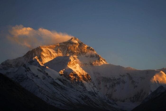 Mount Everest golden summit from base camp for 8-day Tibet Everest group tour