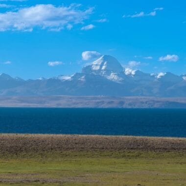Lake Manasarovar in Spring on the 15-day Kailash-Manasarovar group tour