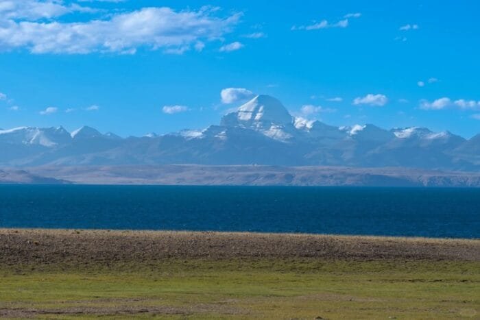 Lake Manasarovar in Spring on the 15-day Kailash-Manasarovar group tour