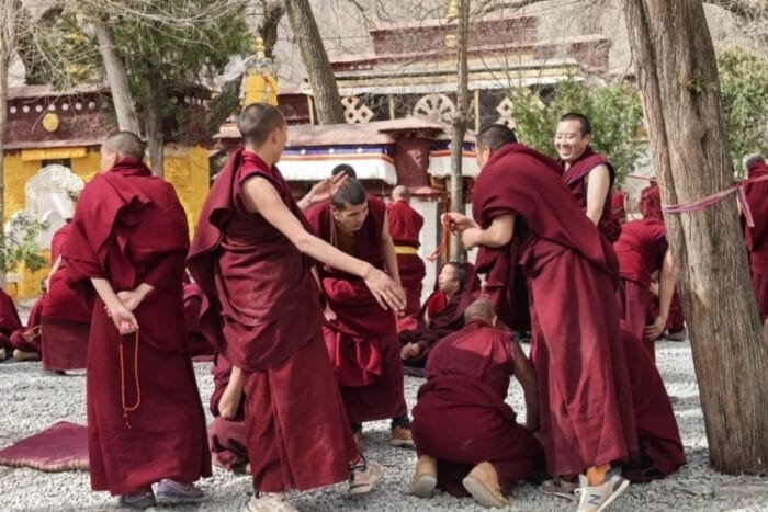 Sera Monastery debate on 4-day Lhasa group tour Tibet